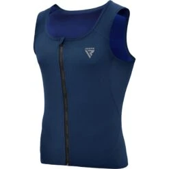 RDX SPORTS RDX M2 Men Sweat Vest With Zipper REACH OEKO TEX 100 Certified -Rdxsports Shop rdx m2 men s sauna vest heat trapping sweat waist trainer reach oeko tex 100 certified body shaper blue 1