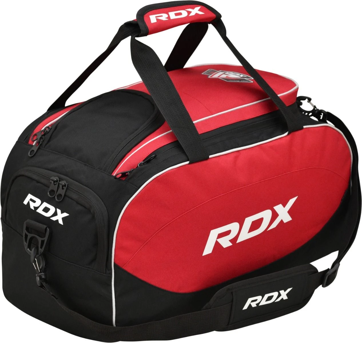 RDX SPORTS RDX R1 Gym Kit Duffle Bag - Backpack Straps & Shoes Compartment Red / Black 3 RDX SPORTS RDX R1 Gym Kit Duffle Bag - Backpack Straps & Shoes Compartment Red / Black - Image 3