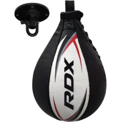 RDX SPORTS RDX S2 Boxing & MMA Training Leather Speed Bag With Swivel Black / White