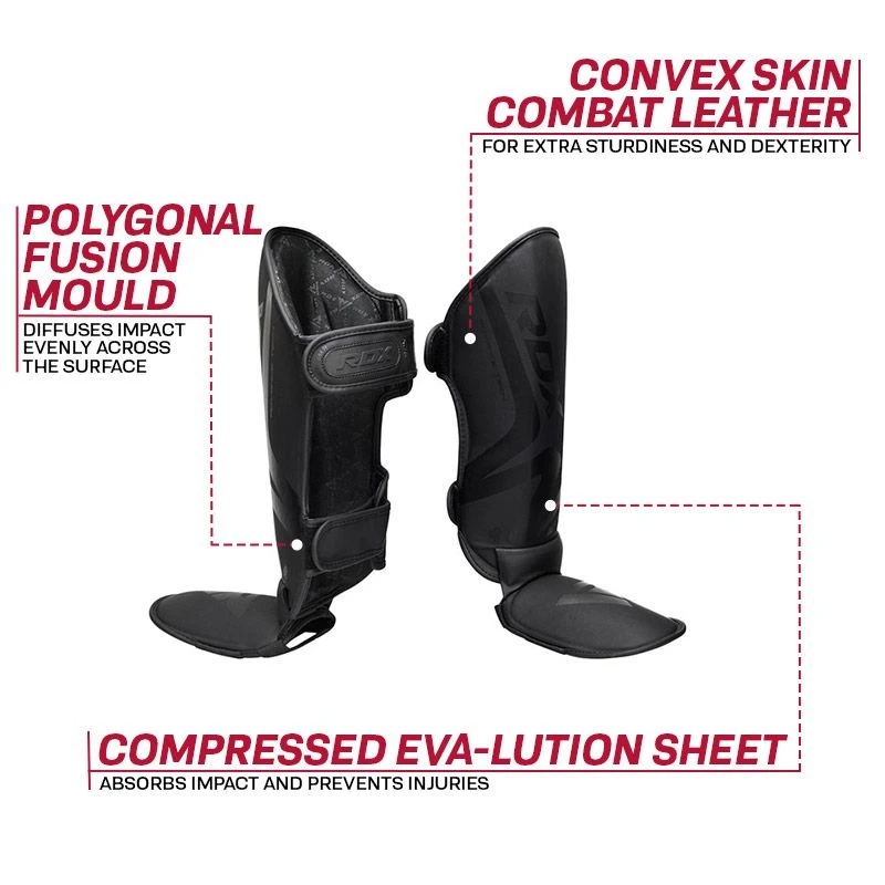 RDX SPORTS RDX T15 Noir MMA Gel Padded Shin Instep Guards 3 RDX SPORTS RDX T15 Noir MMA Gel Padded Shin Instep Guards - Image 3