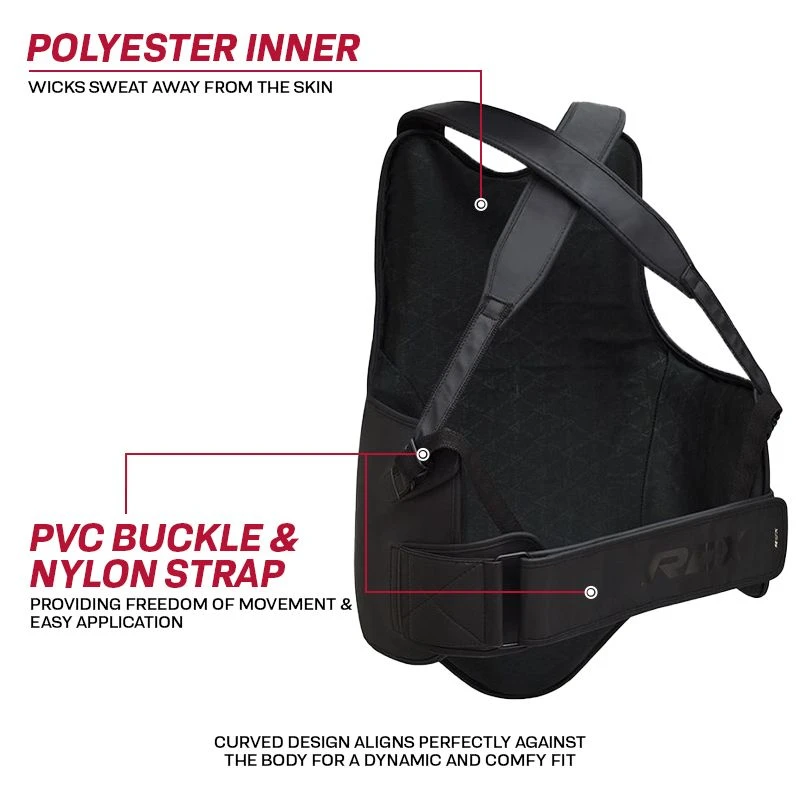 RDX SPORTS RDX T15 Noir Body Protector - Boxing, MMA Training Chest, Ribs & Belly Guard 3 RDX SPORTS RDX T15 Noir Body Protector - Boxing, MMA Training Chest, Ribs & Belly Guard - Image 3