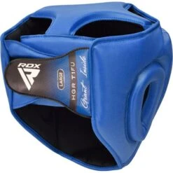 RDX SPORTS RDX T1 FULL FACE PROTECTION HEADGEAR UNBREAKABLE DETACHABLE CAGE GUARD -Rdxsports Shop rdx t1f head guard with removable face cage blue 3