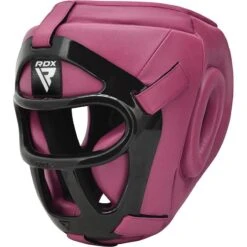 RDX SPORTS RDX T1 FULL FACE PROTECTION HEADGEAR UNBREAKABLE DETACHABLE CAGE GUARD -Rdxsports Shop rdx t1f head guard with removable face cage pink 1