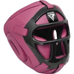 RDX SPORTS RDX T1 FULL FACE PROTECTION HEADGEAR UNBREAKABLE DETACHABLE CAGE GUARD -Rdxsports Shop rdx t1f head guard with removable face cage pink 2
