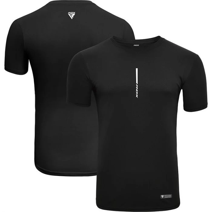 RDX SPORTS RDX T2 Black Short Sleeves Sweat-Wicking Gym T-Shirt 3 RDX SPORTS RDX T2 Black Short Sleeves Sweat-Wicking Gym T-Shirt - Image 3
