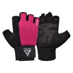 RDX SPORTS RDX W1H Gym Workout Gloves -Rdxsports Shop rdx w1h gym workout gloves pink 4