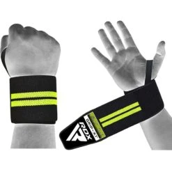 RDX SPORTS RDX W3 IPL & USPA Approved Powerlifting Wrist Support Wraps With Thumb Loops OEKO-TEX® Standard 100 Certified -Rdxsports Shop rdx w3 power weightlifting wrist wraps green 2 1