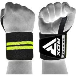 RDX SPORTS RDX W3 IPL & USPA Approved Powerlifting Wrist Support Wraps With Thumb Loops OEKO-TEX® Standard 100 Certified -Rdxsports Shop rdx w3 power weightlifting wrist wraps green 4 1