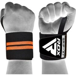 RDX SPORTS RDX W3 IPL & USPA Approved Powerlifting Wrist Support Wraps With Thumb Loops OEKO-TEX® Standard 100 Certified -Rdxsports Shop rdx w3 power weightlifting wrist wraps orange 4 1