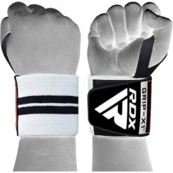 RDX SPORTS RDX W3W WEIGHT LIFTING WRIST SUPPORT WRAPS WITH THUMB LOOPS OEKO-TEX® Standard 100 Certified -Rdxsports Shop rdx w3 power weightlifting wrist wraps white 2