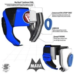 RDX SPORTS RDX F1 Kids Boxing Sparring Headgear Open Face 18 RDX SPORTS RDX F1 Kids Boxing Sparring Headgear Open Face -Rdxsports Shop red blue training head guard 8 1