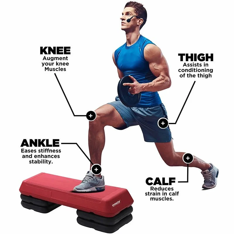 RDX SPORTS RDX GR Aerobic Step Platform With Adjustable Height 2 RDX SPORTS RDX GR Aerobic Step Platform With Adjustable Height - Image 2