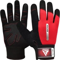 RDX SPORTS RDX W1 Full Finger Gym Gloves 17 RDX SPORTS RDX W1 Full Finger Gym Gloves -Rdxsports Shop red w1 full gym glove 1 1
