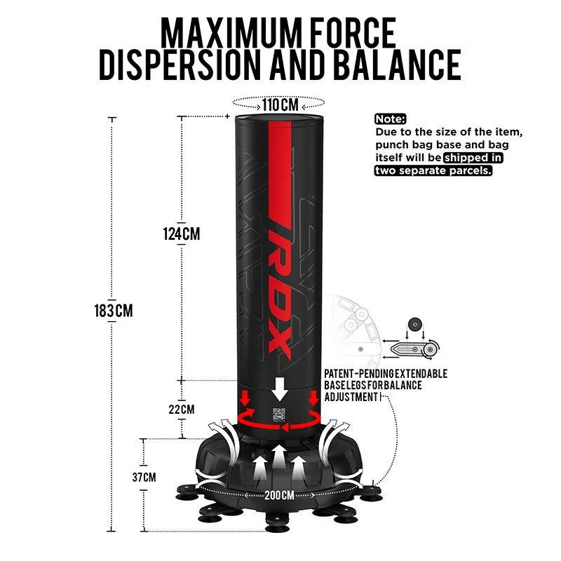 RDX SPORTS RDX F6 6FT KARA GOLDEN & BLACK FREE STANDING PUNCH BAG & MITTS SET 18 RDX SPORTS RDX F6 6FT KARA GOLDEN & BLACK FREE STANDING PUNCH BAG & MITTS SET - Image 18