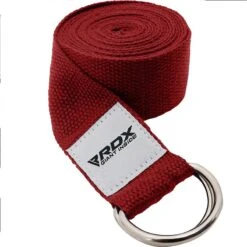 RDX SPORTS RDX P8 Non-Slip Cotton Yoga Strap With Rust Proof Steel D-Ring Buckle -Rdxsports Shop red yoga strap 1