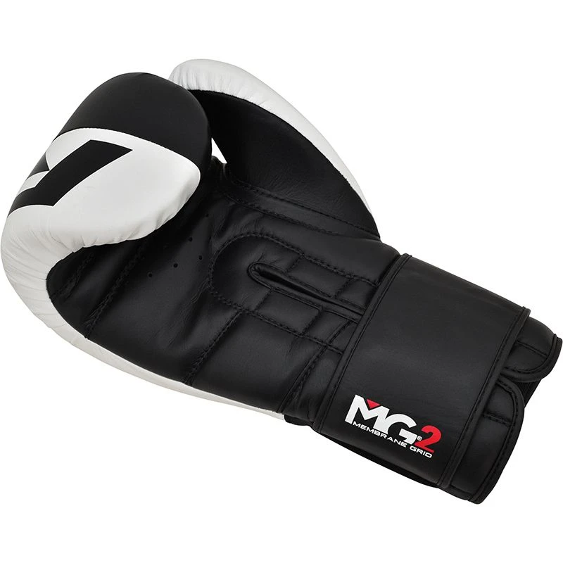 RDX SPORTS RDX S4 Boxing Sparring Gloves Hook & Loop Black / White 2 RDX SPORTS RDX S4 Boxing Sparring Gloves Hook & Loop Black / White - Image 2