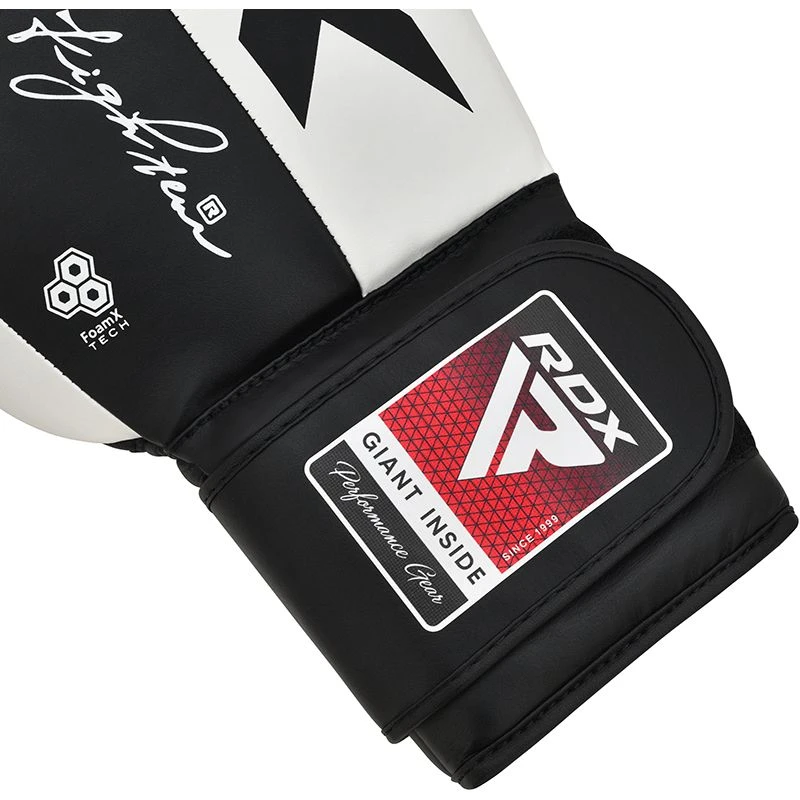 RDX SPORTS RDX S4 Boxing Sparring Gloves Hook & Loop Black / White 5 RDX SPORTS RDX S4 Boxing Sparring Gloves Hook & Loop Black / White - Image 5
