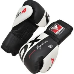 RDX SPORTS RDX S4 Boxing Sparring Gloves Hook & Loop Black / White 15 RDX SPORTS RDX S4 Boxing Sparring Gloves Hook & Loop Black / White -Rdxsports Shop s4 black leather boxing gloves 7 4