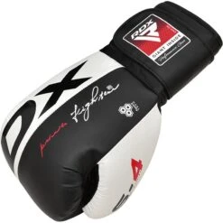 RDX SPORTS RDX S4 Boxing Sparring Gloves Hook & Loop Black / White 16 RDX SPORTS RDX S4 Boxing Sparring Gloves Hook & Loop Black / White -Rdxsports Shop s4 black leather boxing gloves 8 4
