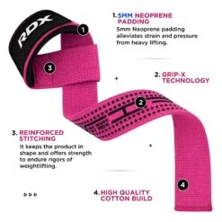 RDX SPORTS RDX S4+ SILICONE GEL COATED NON-SLIP SOLID GRIP WEIGHT LIFTING GYM STRAPS 33 RDX SPORTS RDX S4+ SILICONE GEL COATED NON-SLIP SOLID GRIP WEIGHT LIFTING GYM STRAPS -Rdxsports Shop s4 weightlifting wrist straps pink 4 1 1 1