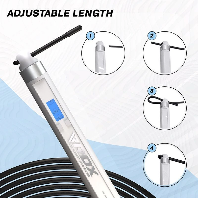 RDX SPORTS RDX 75P Rechargeable 10.3ft Smart Digital Counter Jump Rope With USB & App 7 RDX SPORTS RDX 75P Rechargeable 10.3ft Smart Digital Counter Jump Rope With USB & App - Image 7