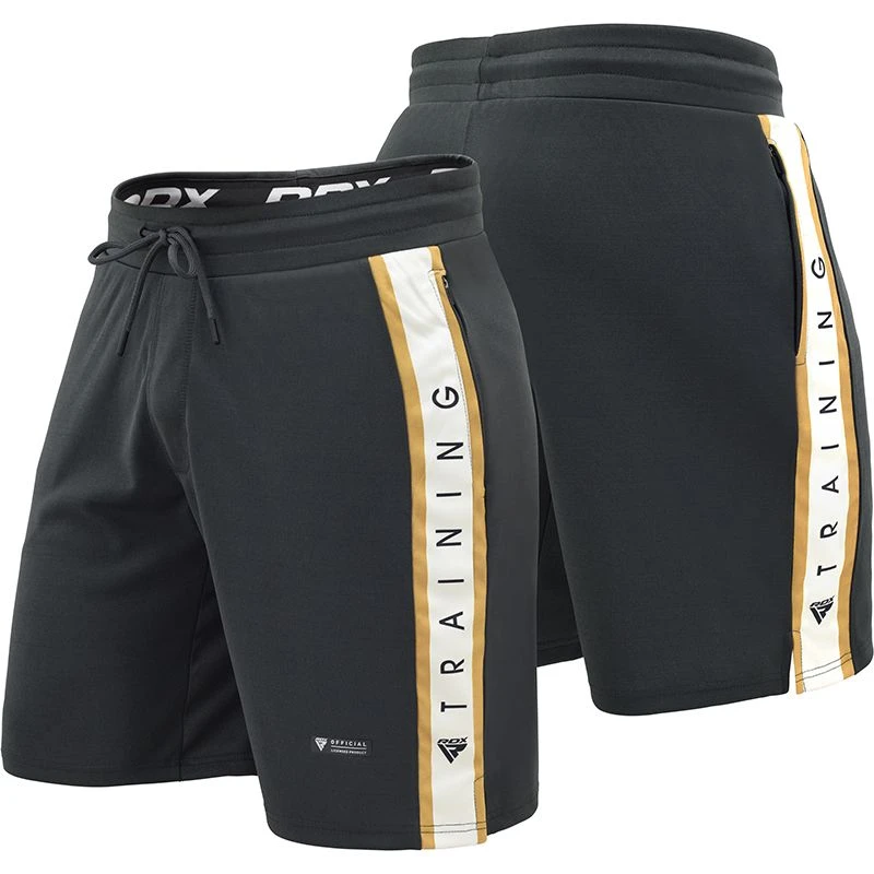 RDX SPORTS RDX T17 AURA MMA Training Shorts Pearl Black / White / Golden 4 RDX SPORTS RDX T17 AURA MMA Training Shorts Pearl Black / White / Golden - Image 4