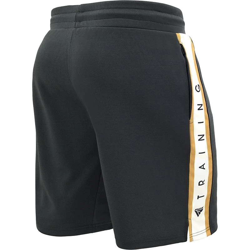 RDX SPORTS RDX T17 AURA MMA Training Shorts Pearl Black / White / Golden 2 RDX SPORTS RDX T17 AURA MMA Training Shorts Pearl Black / White / Golden - Image 2