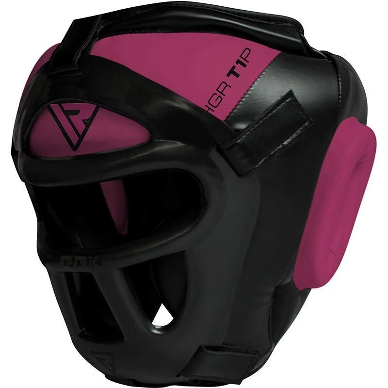 RDX SPORTS RDX T1 Women Full Face Protection Headgear Unbreakable Detachable Cage Guard Pink/Black 1 RDX SPORTS RDX T1 Women Full Face Protection Headgear Unbreakable Detachable Cage Guard Pink/Black
