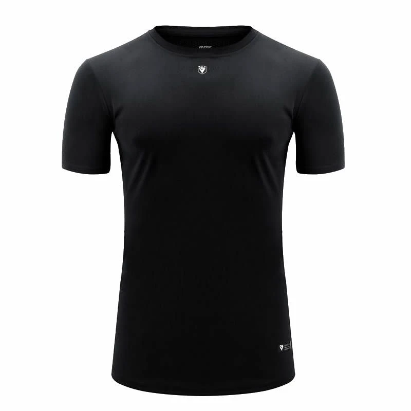 RDX SPORTS RDX T1 Black Short Sleeves Sweat-Wicking Workout Gym T-Shirt 3 RDX SPORTS RDX T1 Black Short Sleeves Sweat-Wicking Workout Gym T-Shirt - Image 3