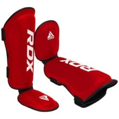 RDX SPORTS RDX T1 MMA Black Shin Instep Guard -Rdxsports Shop t1r red white 4 1