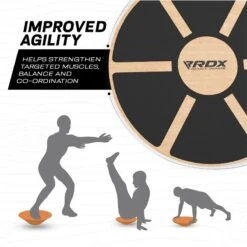 RDX SPORTS RDX W1 Wooden Wobble Round Balance Board 12 RDX SPORTS RDX W1 Wooden Wobble Round Balance Board -Rdxsports Shop w1 wooden balance board 4 1