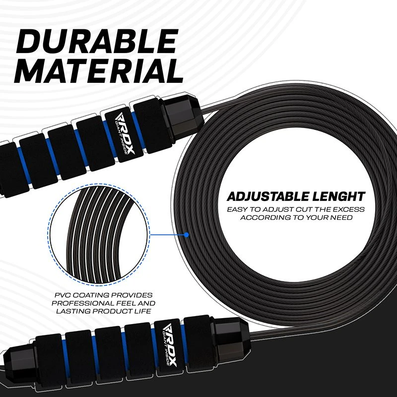 RDX SPORTS RDX W1 Jump Rope With Foam Handles 7 RDX SPORTS RDX W1 Jump Rope With Foam Handles - Image 7