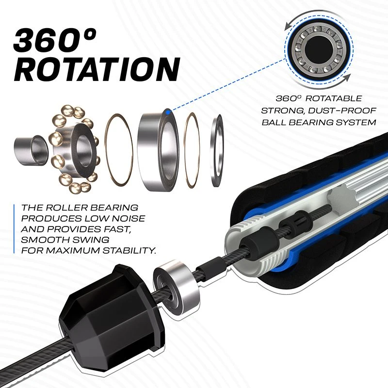 RDX SPORTS RDX W1 Jump Rope With Foam Handles 6 RDX SPORTS RDX W1 Jump Rope With Foam Handles - Image 6