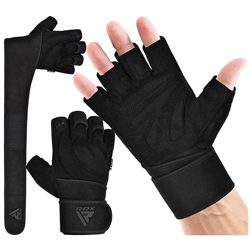 RDX SPORTS RDX L4 Open Finger Weightlifting Gym Gloves 2 RDX SPORTS RDX L4 Open Finger Weightlifting Gym Gloves - Image 2