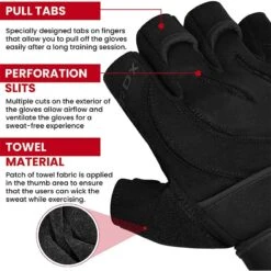 RDX SPORTS RDX L4 Open Finger Weightlifting Gym Gloves 23 RDX SPORTS RDX L4 Open Finger Weightlifting Gym Gloves -Rdxsports Shop wgm l4 black 3 3