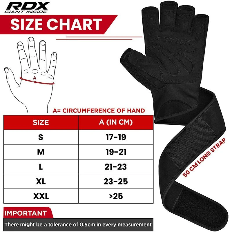 RDX SPORTS RDX L4 Open Finger Weightlifting Gym Gloves 8 RDX SPORTS RDX L4 Open Finger Weightlifting Gym Gloves - Image 8