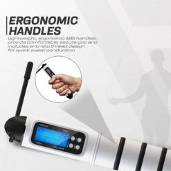 RDX SPORTS RDX Digital Calorie Burn & Workout Counter 10.3ft Adjustable Jump Rope -Rdxsports Shop white skipping rope with digital counter and calorie burn for fitness 7 1