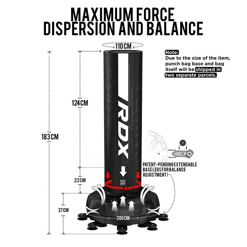 RDX SPORTS RDX F6 6FT KARA GOLDEN & BLACK FREE STANDING PUNCH BAG & MITTS SET 19 RDX SPORTS RDX F6 6FT KARA GOLDEN & BLACK FREE STANDING PUNCH BAG & MITTS SET - Image 19