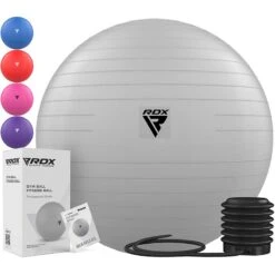 RDX SPORTS RDX B1 Inflatable Anti-Slip Yoga Ball With Portable Foot Air Pump 19 RDX SPORTS RDX B1 Inflatable Anti-Slip Yoga Ball With Portable Foot Air Pump -Rdxsports Shop yoga ball grey for home workout gym fitness 7