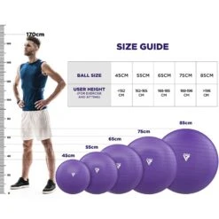 RDX SPORTS RDX B1 Inflatable Anti-Slip Yoga Ball With Portable Foot Air Pump 18 RDX SPORTS RDX B1 Inflatable Anti-Slip Yoga Ball With Portable Foot Air Pump -Rdxsports Shop yoga ball purple for home workout gym fitness 2 5