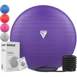 RDX SPORTS RDX B1 Inflatable Anti-Slip Yoga Ball With Portable Foot Air Pump 17 RDX SPORTS RDX B1 Inflatable Anti-Slip Yoga Ball With Portable Foot Air Pump -Rdxsports Shop yoga ball purple for home workout gym fitness 7